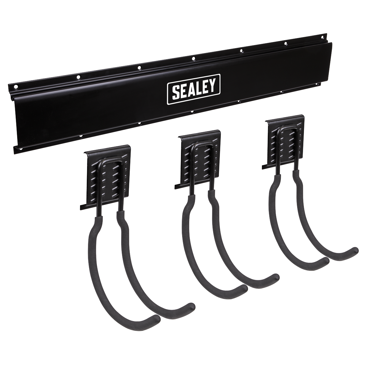 Sealey APHKIT8 Wall Mounting Storage Rail with 3 Large Hooks