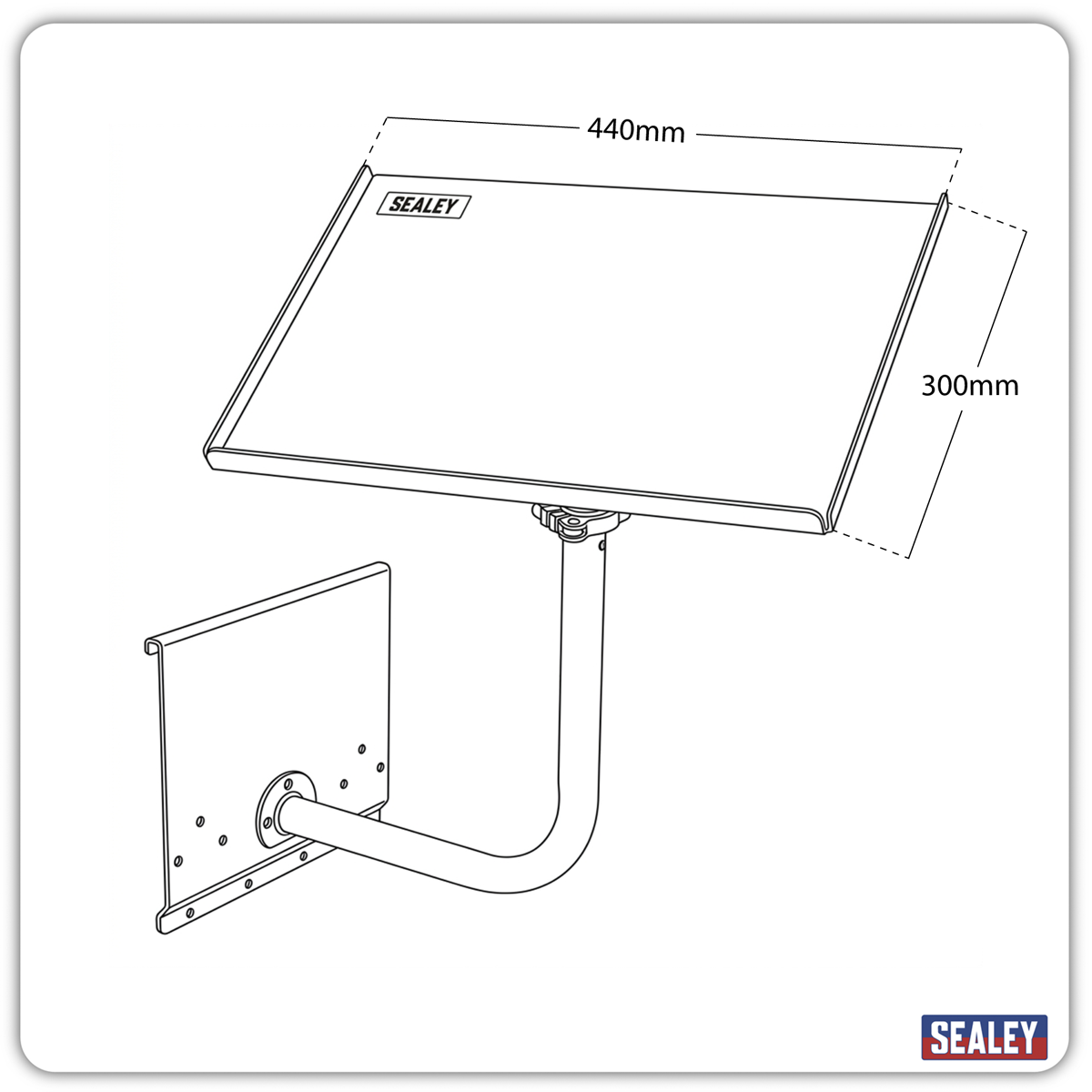 Sealey APLTSB Laptop & Tablet Stand - Black
