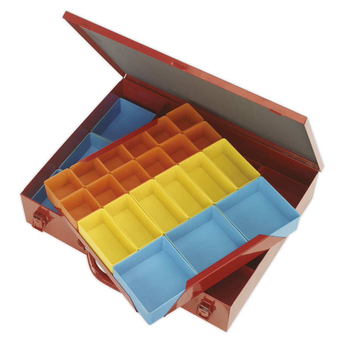Sealey APMC27 2-Layer Metal Case with 27 Storage Bins