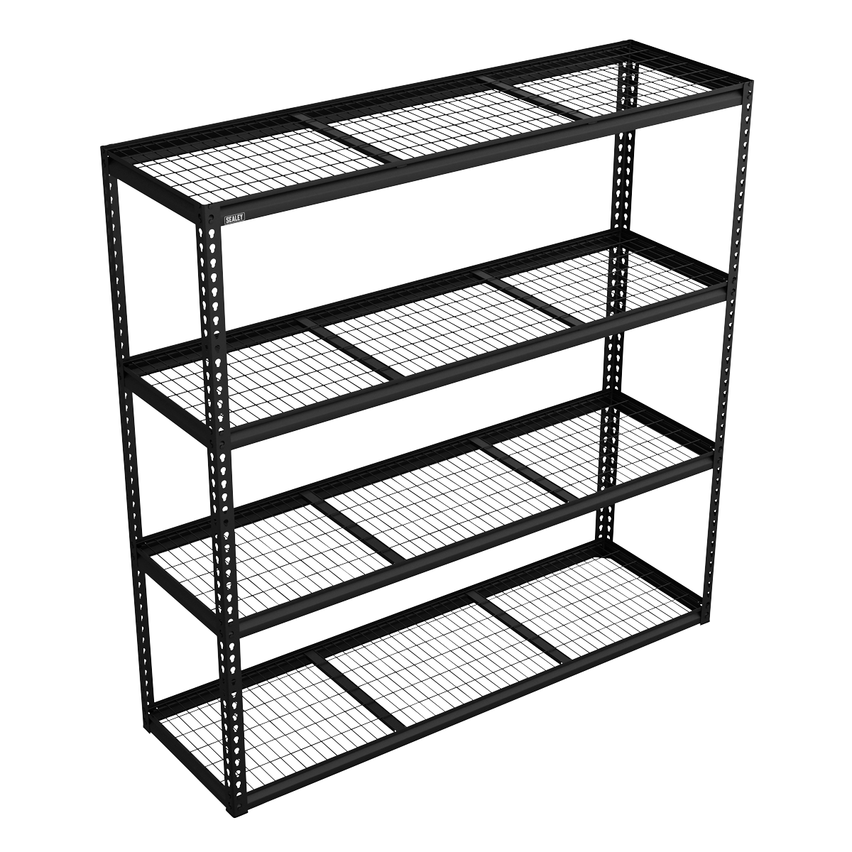 Superline Pro APMR1 Heavy-Duty Modular Racking Unit with 4 Mesh Shelves 300kg Capacity Per Level
