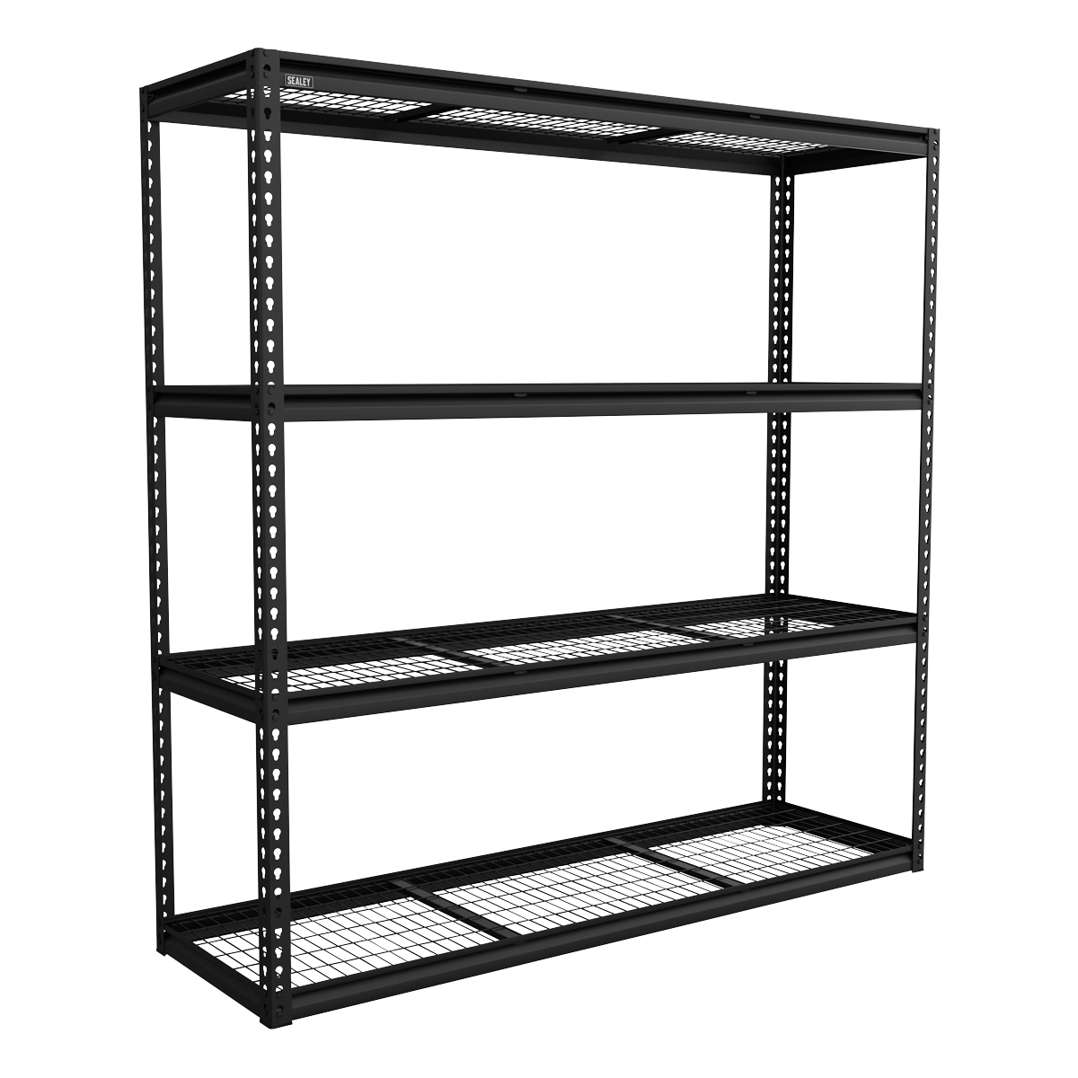 Superline Pro APMR1 Heavy-Duty Modular Racking Unit with 4 Mesh Shelves 300kg Capacity Per Level