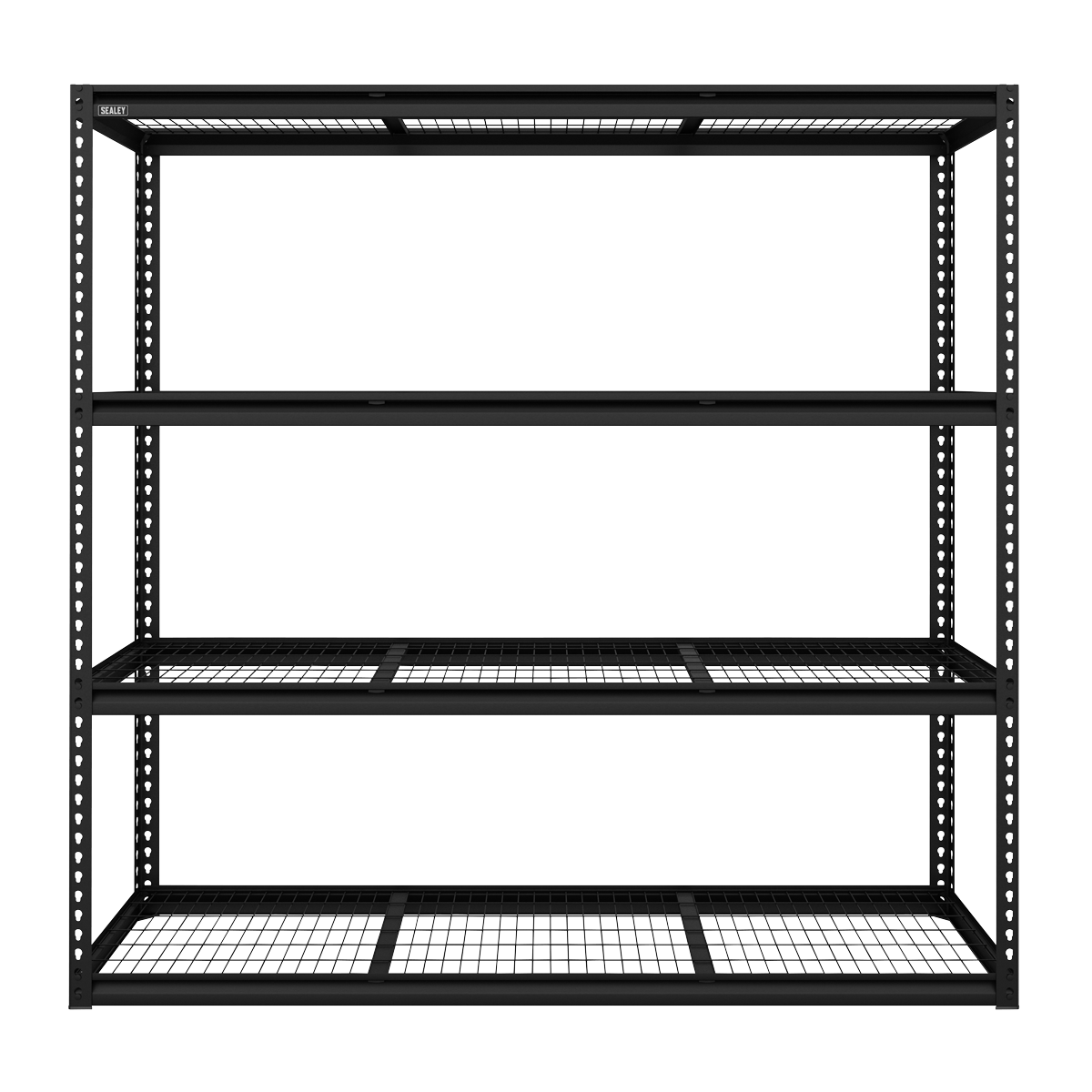 Superline Pro APMR1 Heavy-Duty Modular Racking Unit with 4 Mesh Shelves 300kg Capacity Per Level