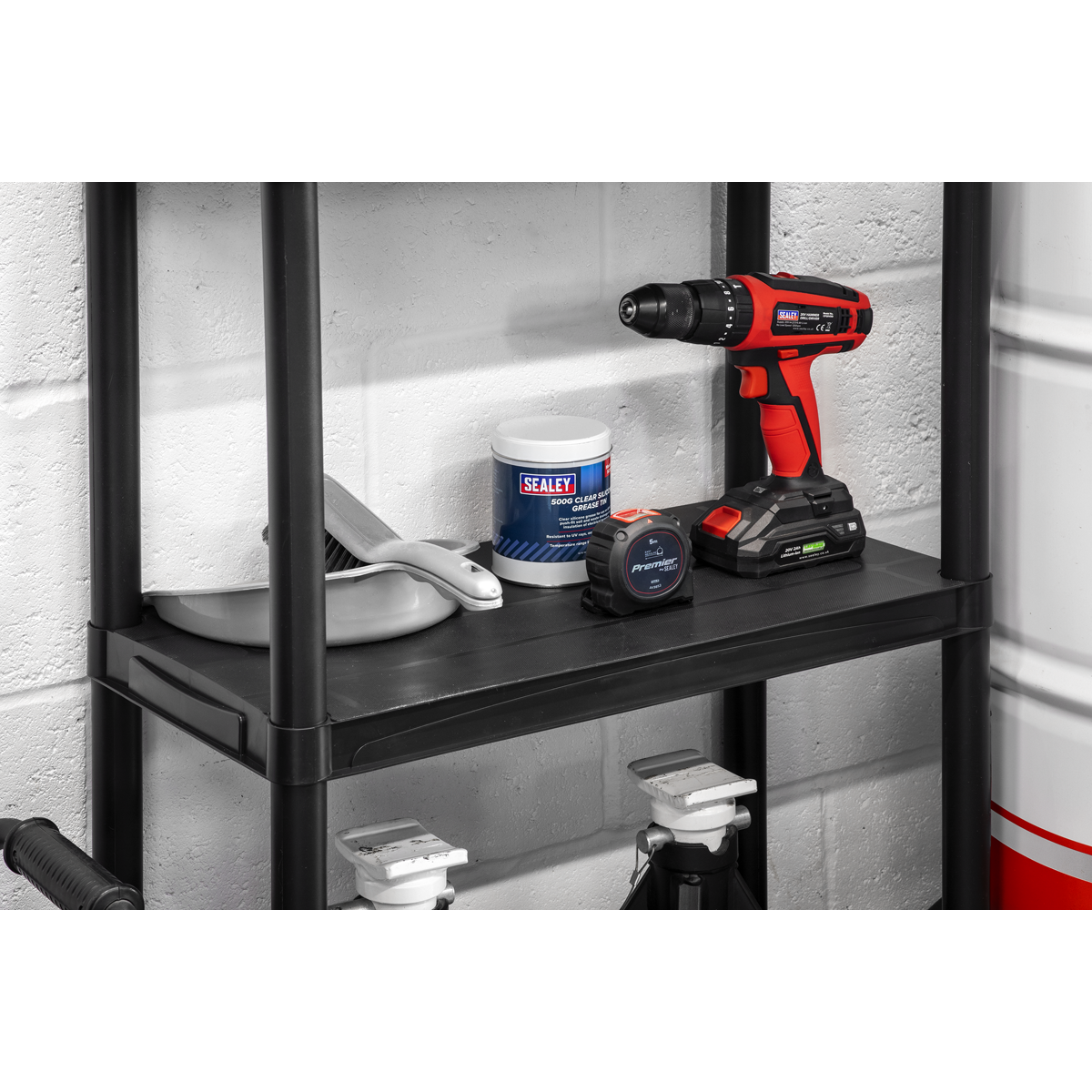 Sealey APPR3 Plastic Racking Unit with 3 Shelves 25kg Capacity Per Level