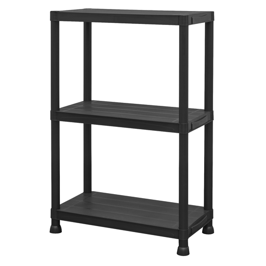 Sealey APPR3 Plastic Racking Unit with 3 Shelves 25kg Capacity Per Level