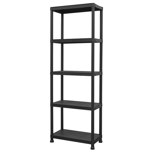 Sealey APPR5 Plastic Racking Unit with 5 Shelves 25kg Capacity Per Level