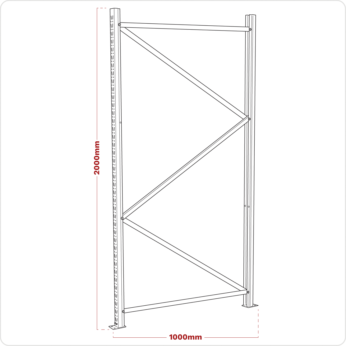 Sealey APR1002 Frame One End 2000 x 1000mm