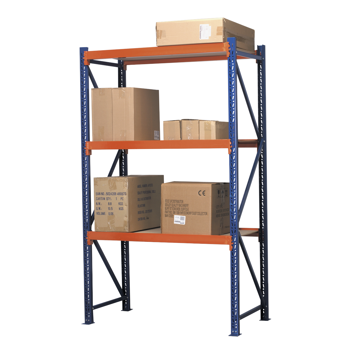 Sealey APR2701 Heavy-Duty Shelving Unit with 3 Beam Set 900kg Capacity Per Level