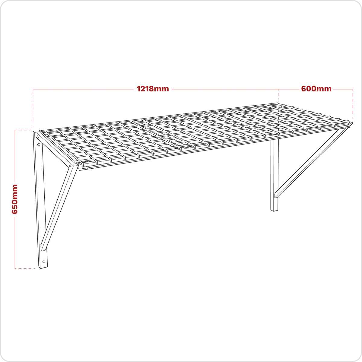 Sealey APWSR01 Heavy-Duty Wall Mounting Storage Rack