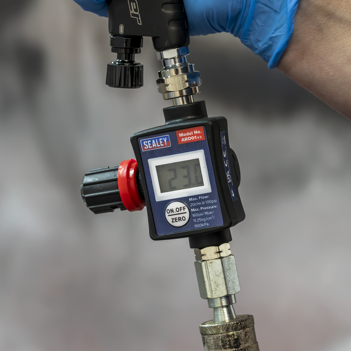 Sealey ARD01 On-Gun Digital Pressure Regulator/Gauge