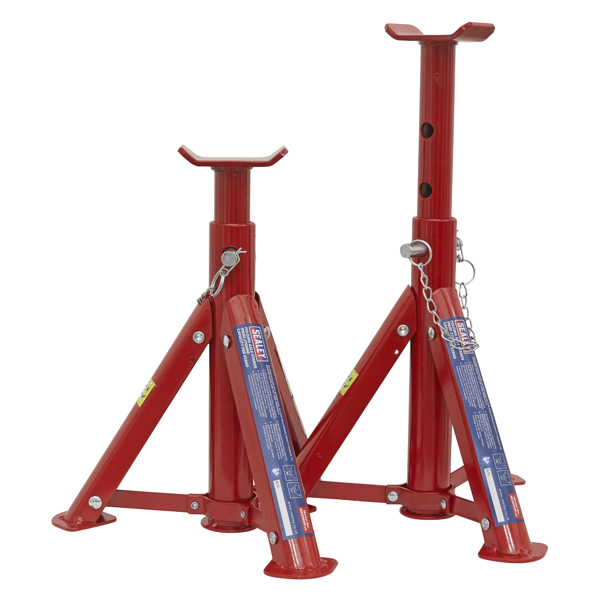Sealey AS2000F Folding Type Axle Stands (Pair) 2 Tonne Capacity per Stand