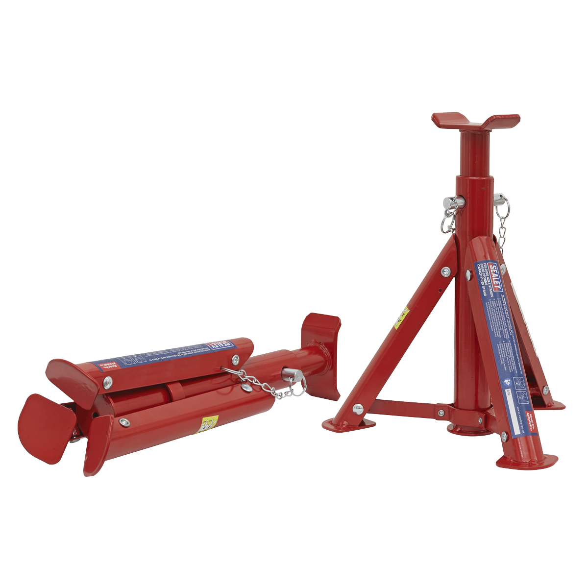 Sealey AS2000F Folding Type Axle Stands (Pair) 2 Tonne Capacity per Stand