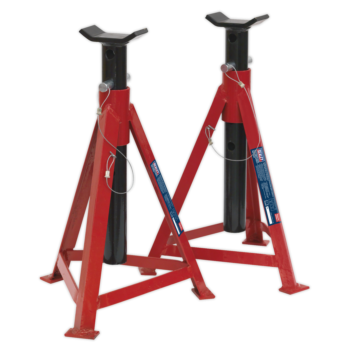 Sealey AS3000 Premier Axle Stands (Pair) 2.5 Tonne Capacity per Stand Medium Height