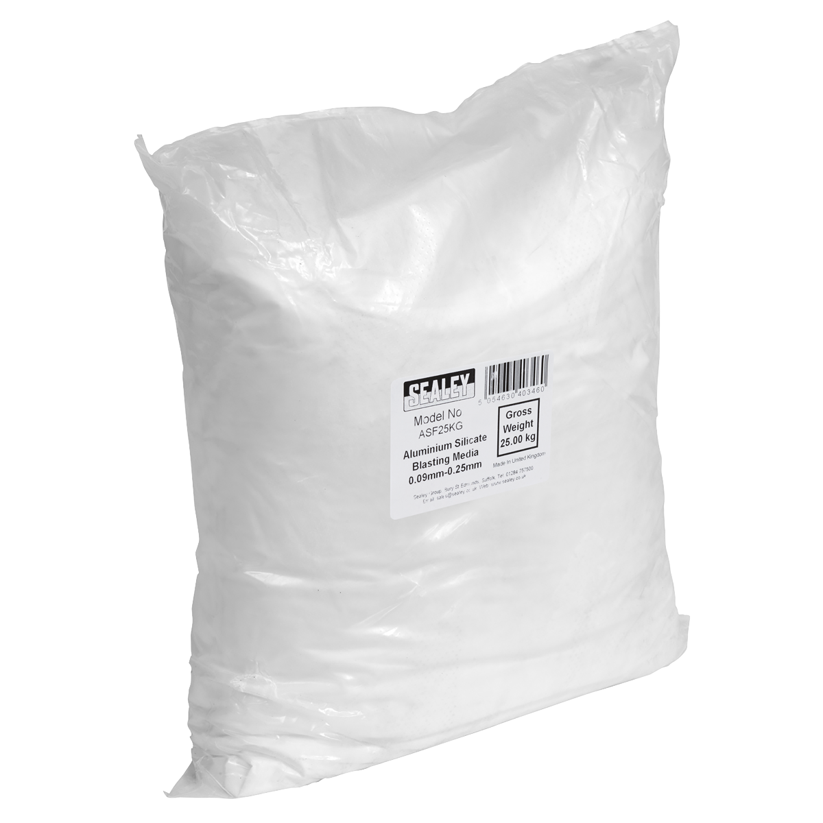 Sealey ASF25KG Aluminium Silicate Blasting Media 0.09mm-0.25mm