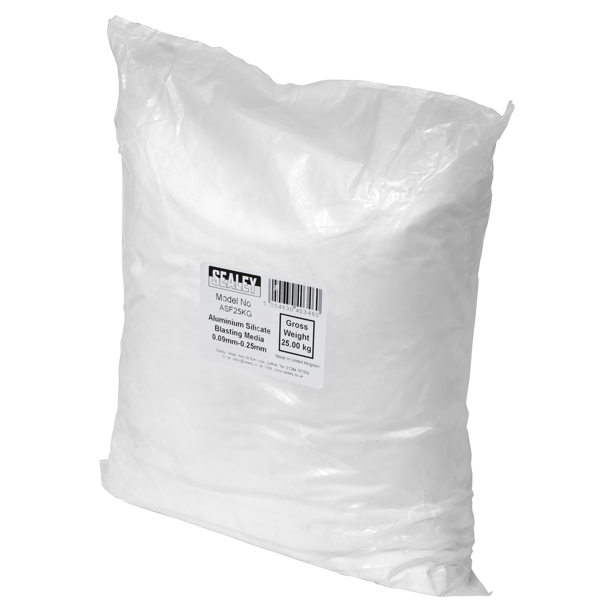 Sealey ASF25KG Aluminium Silicate Blasting Media 0.09mm-0.25mm