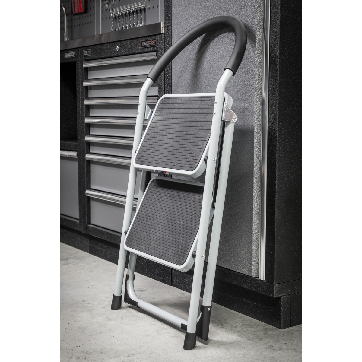 Sealey ASL2 Step Stool 2-Tread 150kg Capacity - BS EN14183