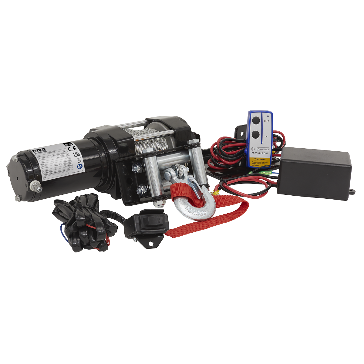 Sealey ATV1000W ATV Winch 1000kg Line Pull 12V