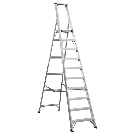 Sealey AXL10 Industrial Step Ladder 10-Tread Aluminium - EN 131