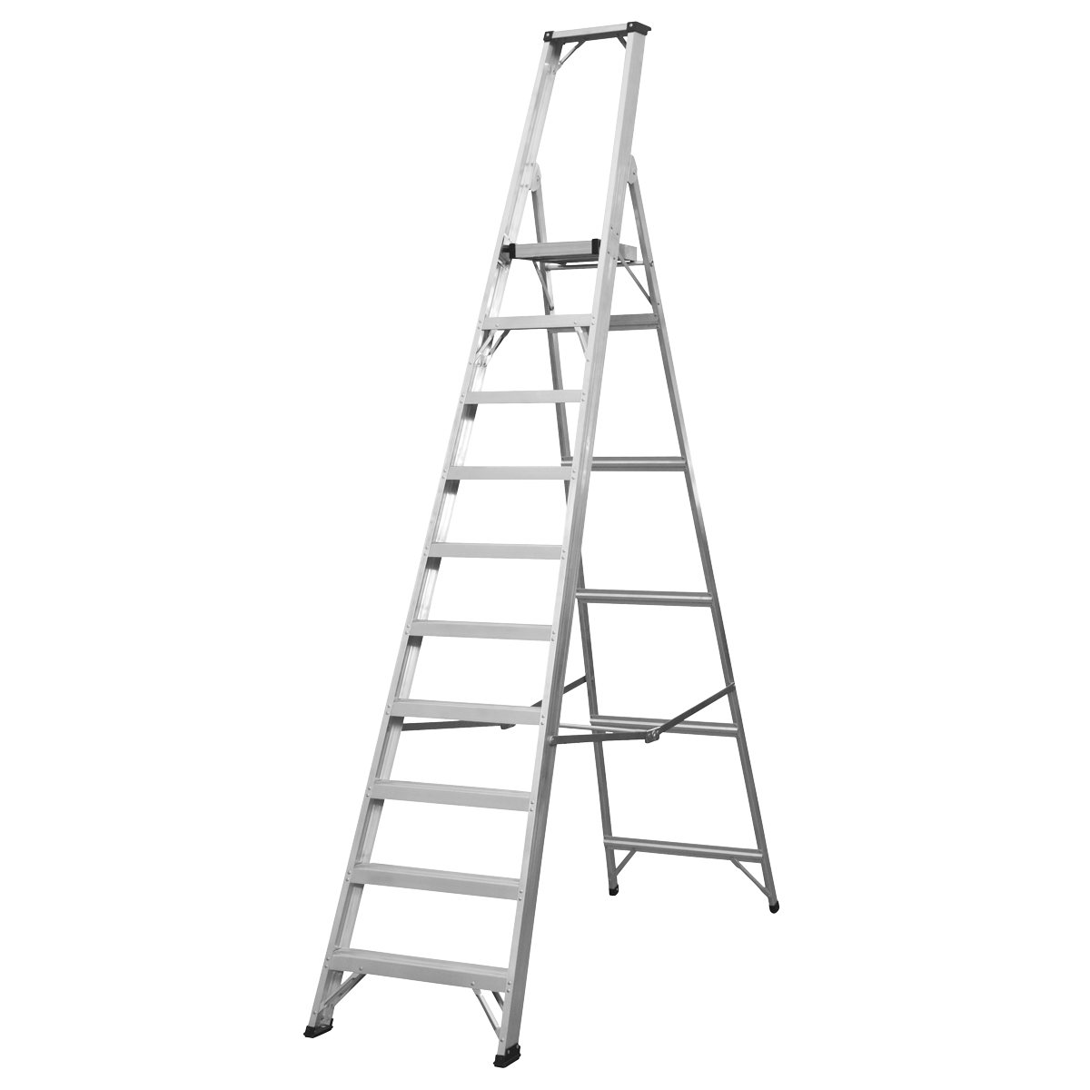 Sealey AXL10 Industrial Step Ladder 10-Tread Aluminium - EN 131