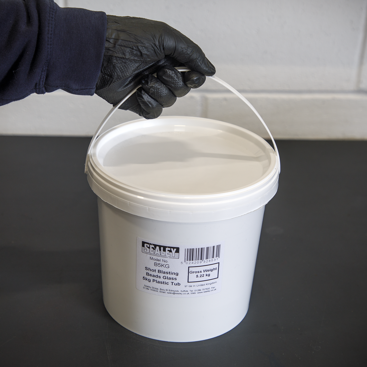 Sealey B5KG Shot Blasting Glass Beads Tub 5kg