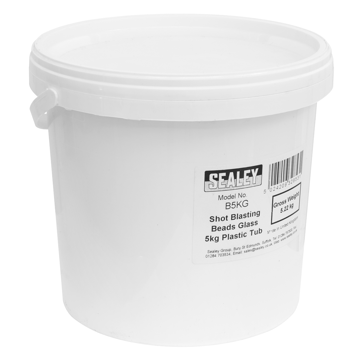 Sealey B5KG Shot Blasting Glass Beads Tub 5kg