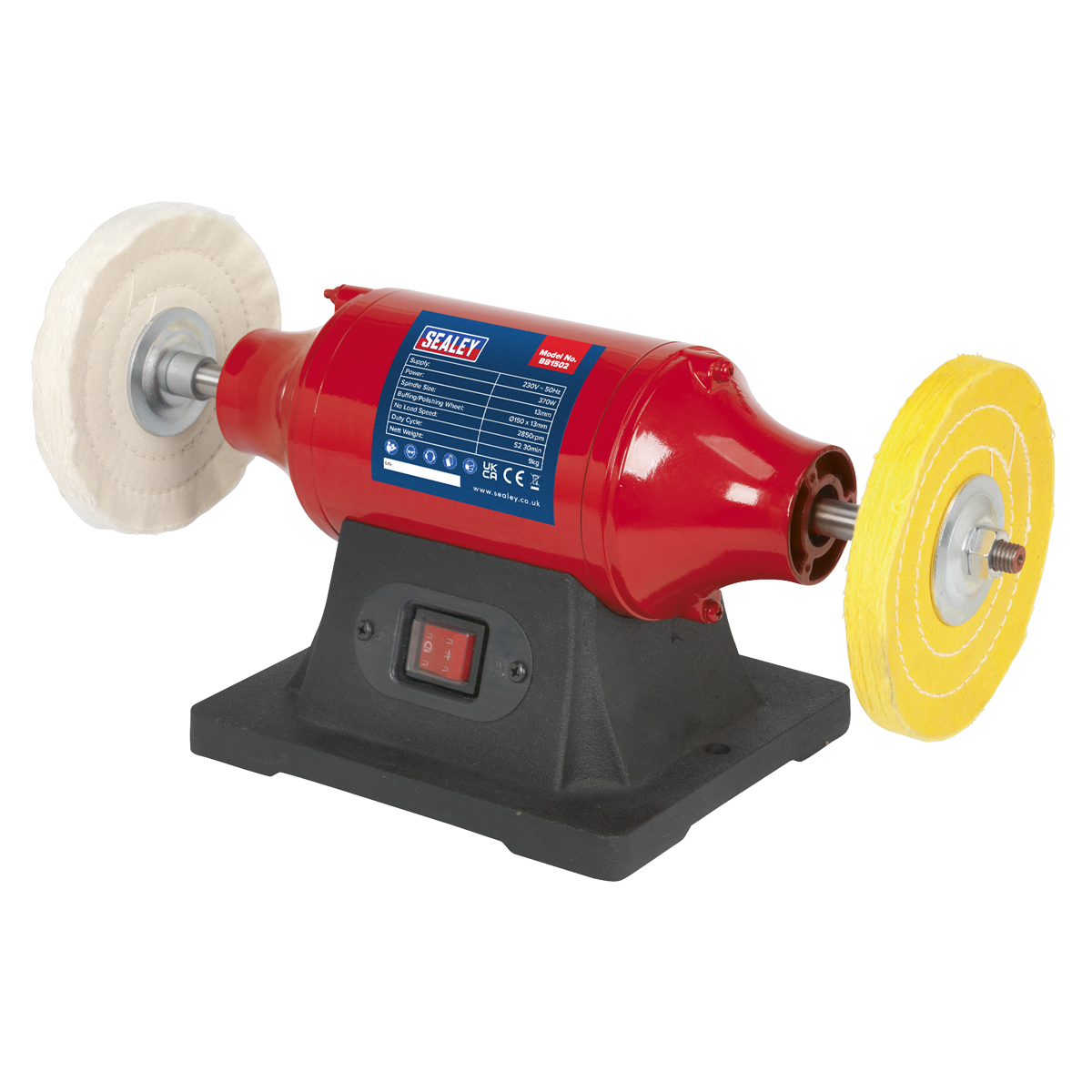 Sealey BB1502 150mm Bench Mounting Buffer/Polisher 370W/230V