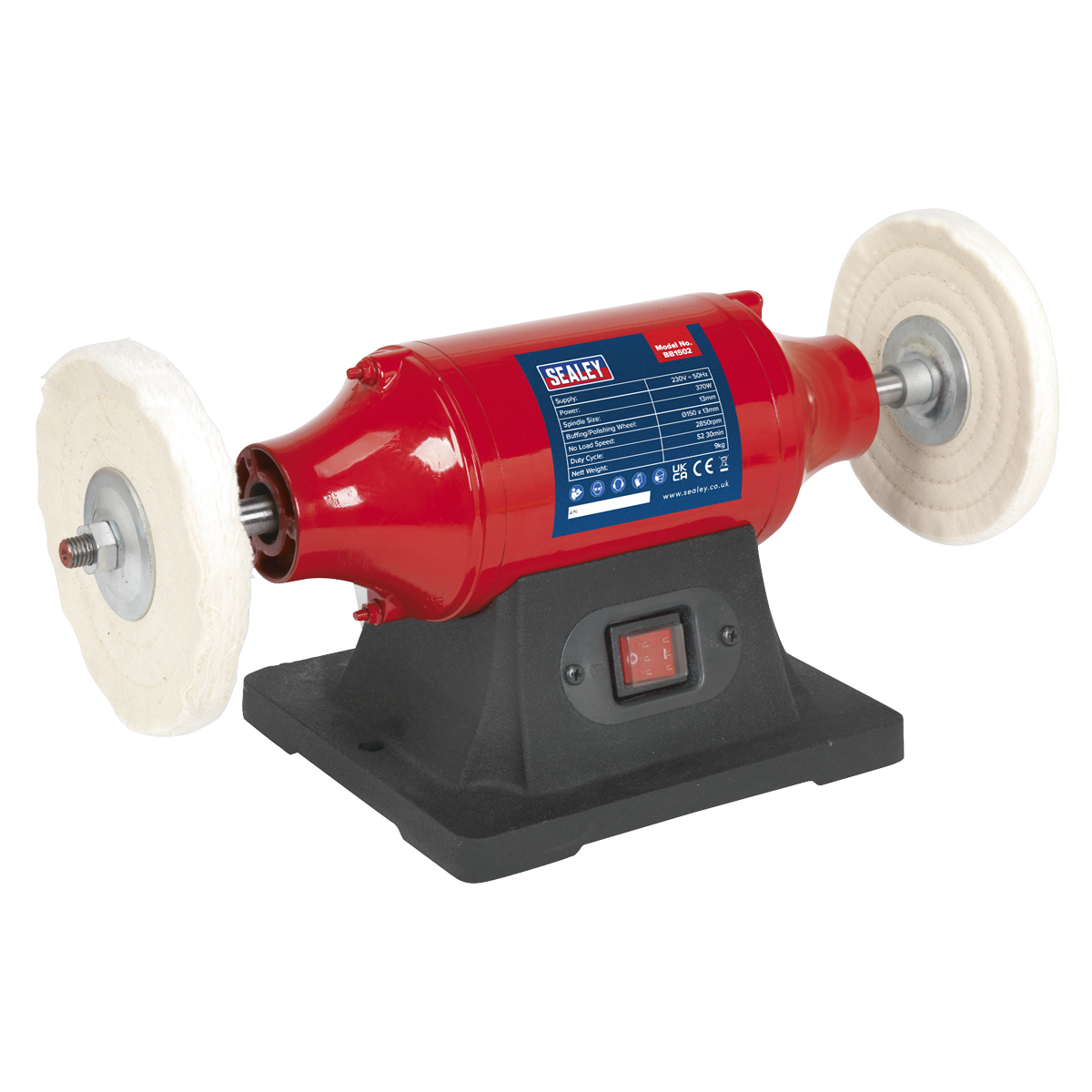 Sealey BB1502 150mm Bench Mounting Buffer/Polisher 370W/230V