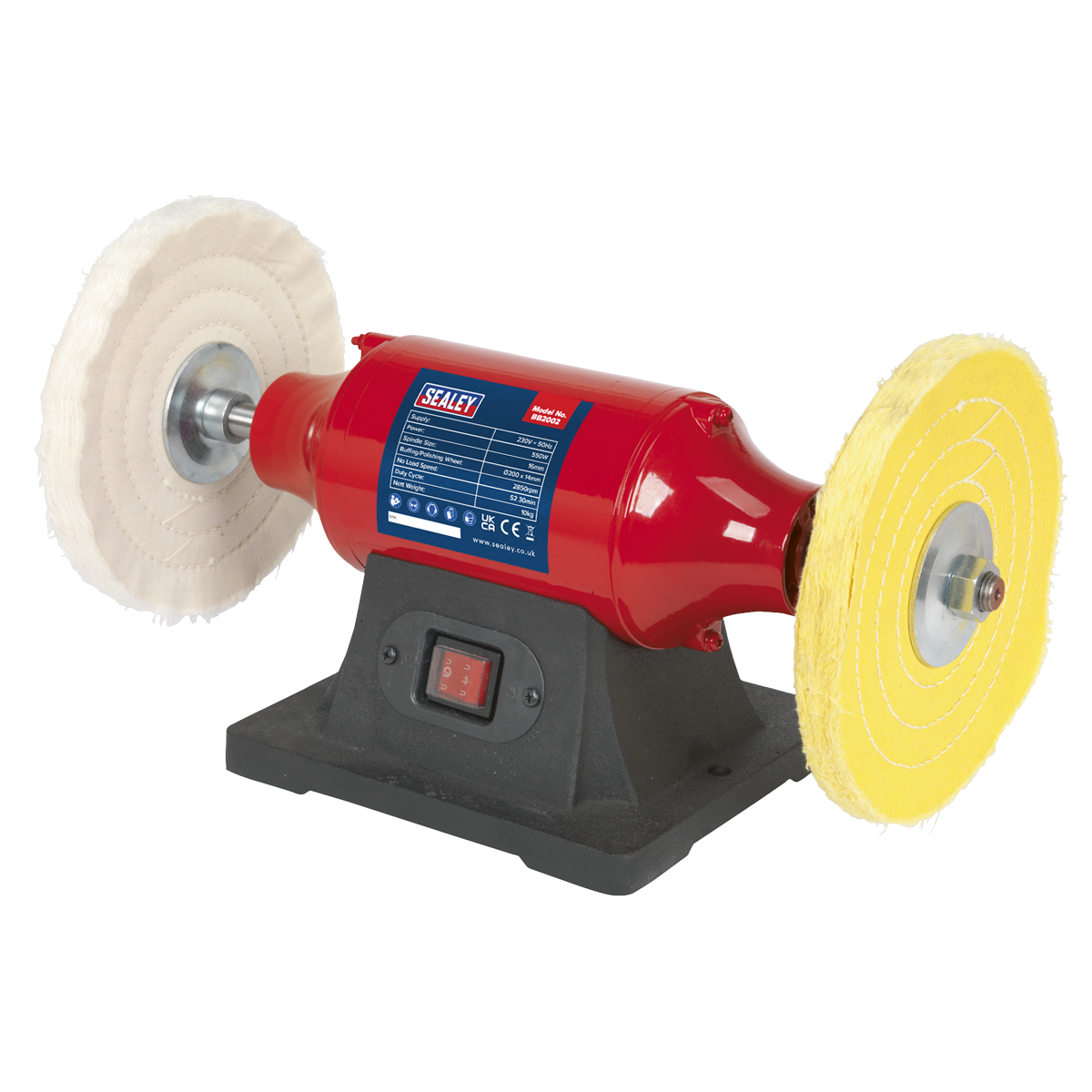 Sealey BB2002 200mm Bench Mounting Buffer Polisher 550W/230V