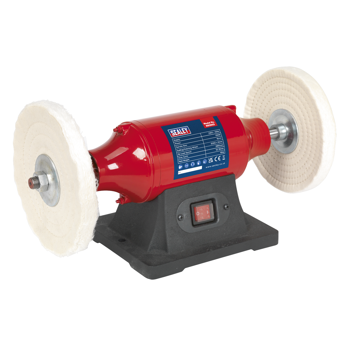 Sealey BB2002 200mm Bench Mounting Buffer Polisher 550W/230V