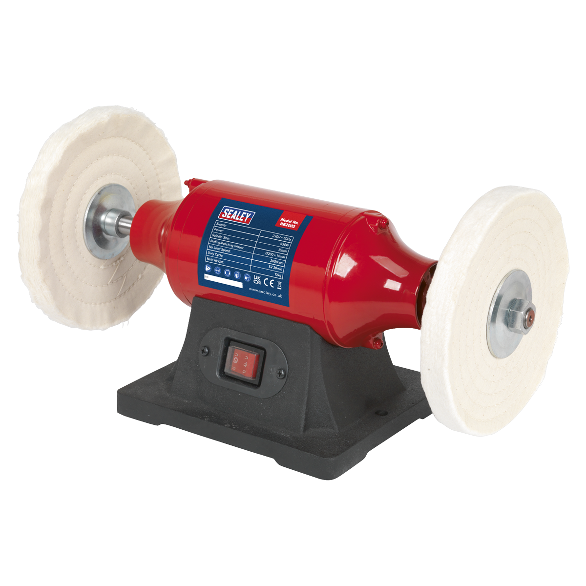 Sealey BB2002 200mm Bench Mounting Buffer Polisher 550W/230V