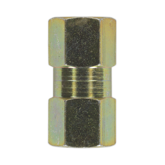 Sealey BC10100F Female to Female Brake Tube Connector M10 x 1mm - Pack of 10