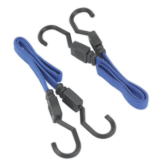 Sealey BCS15 Flat Bungee Cord Set 460mm 2pc