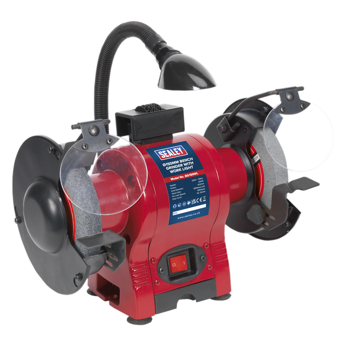 Sealey BG150WL 150mm Bench Grinder with Worklight 250W/230V