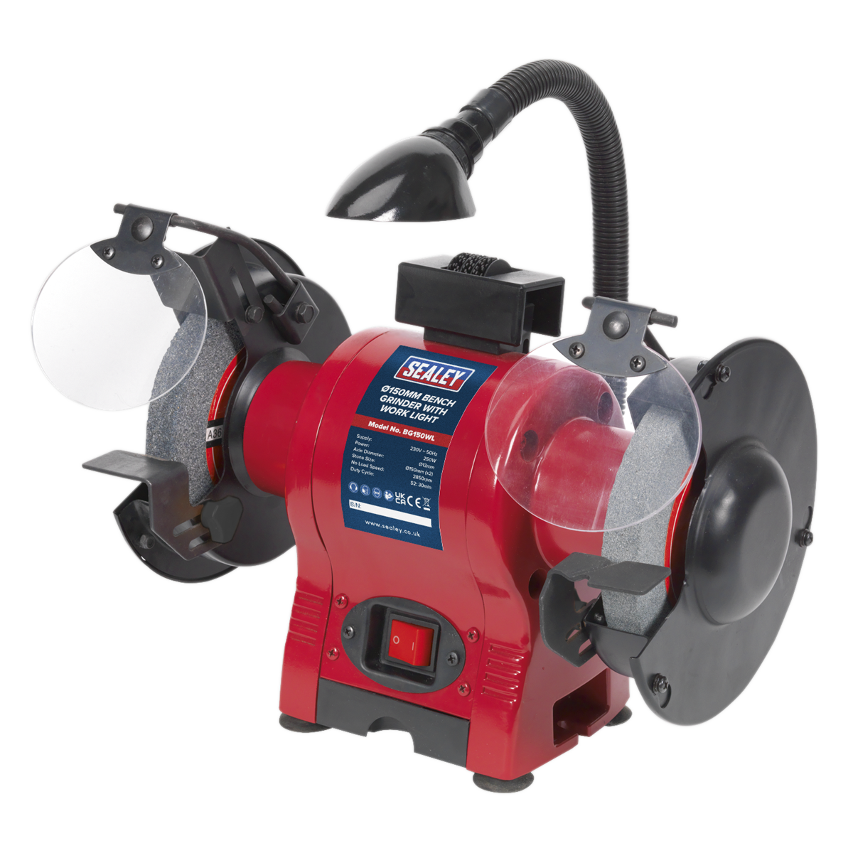 Sealey BG150WL 150mm Bench Grinder with Worklight 250W/230V