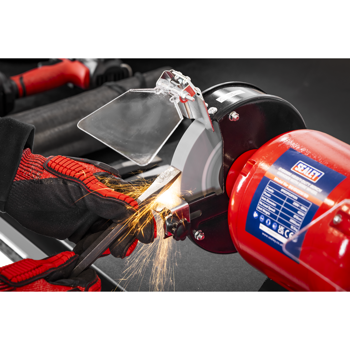 Sealey BG150XW/99 150mm Heavy-Duty Bench Grinder with Wire Wheel 450W/230V