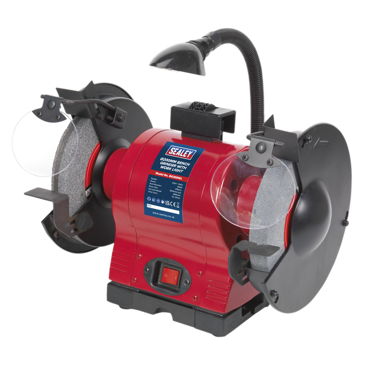 Sealey BG200WL 200mm Bench Grinder with Worklight 550W/230V