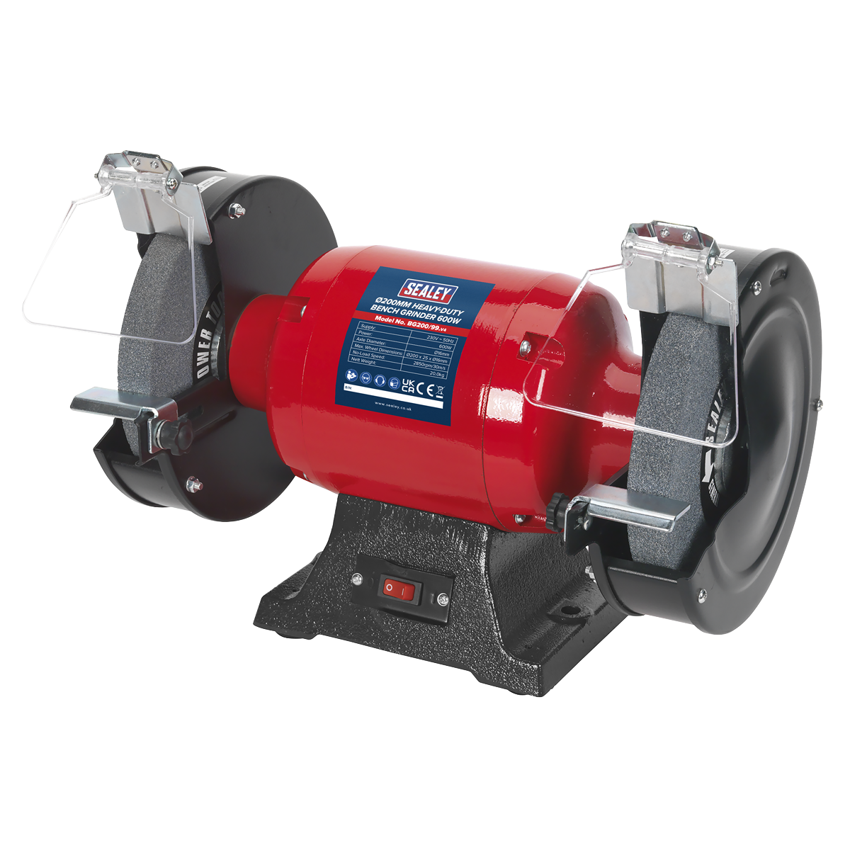Sealey BG200/99 200mm Heavy-Duty Bench Grinder 600W/230V