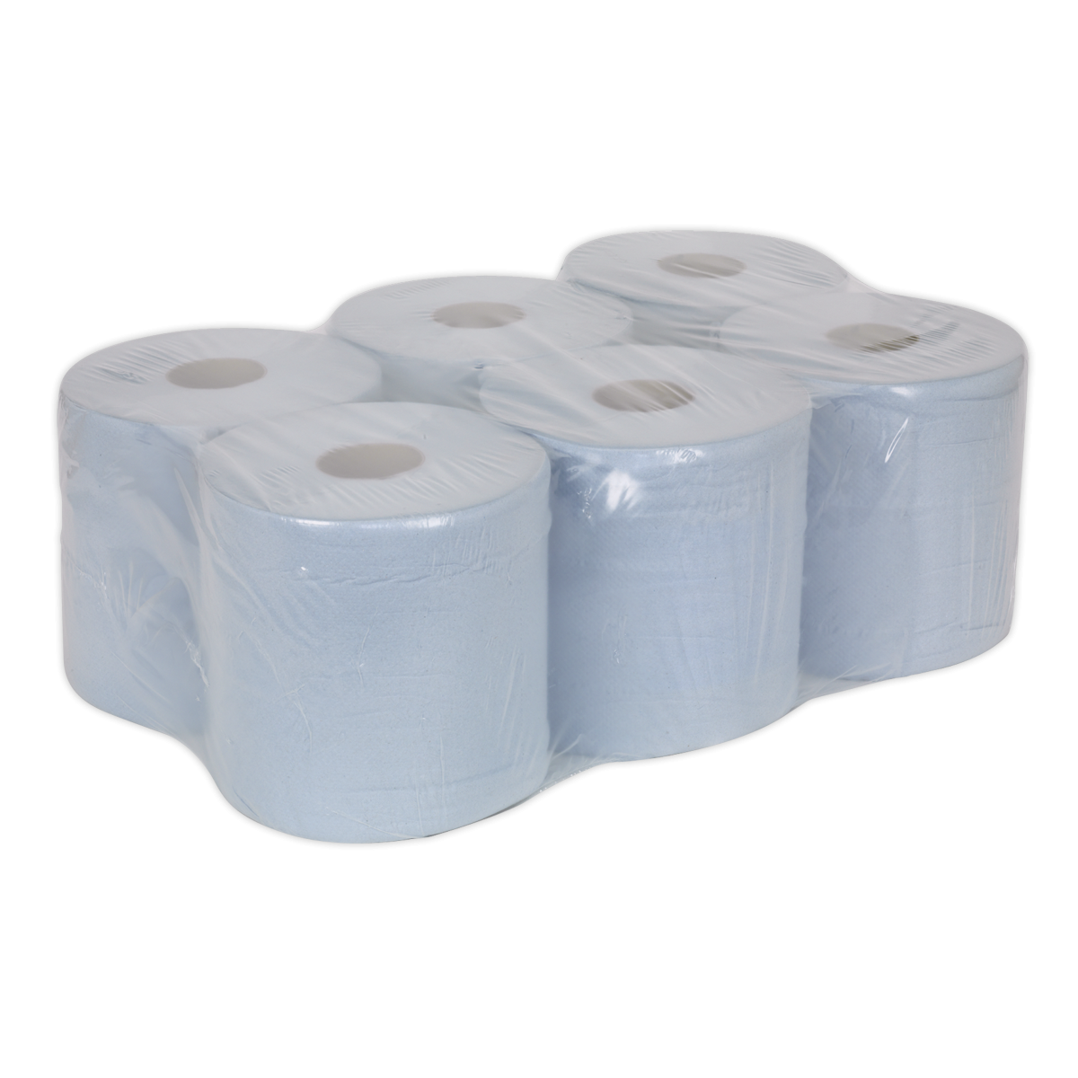 Sealey BLU150 2-Ply Embossed Blue Paper Roll 150m - Pack of 6