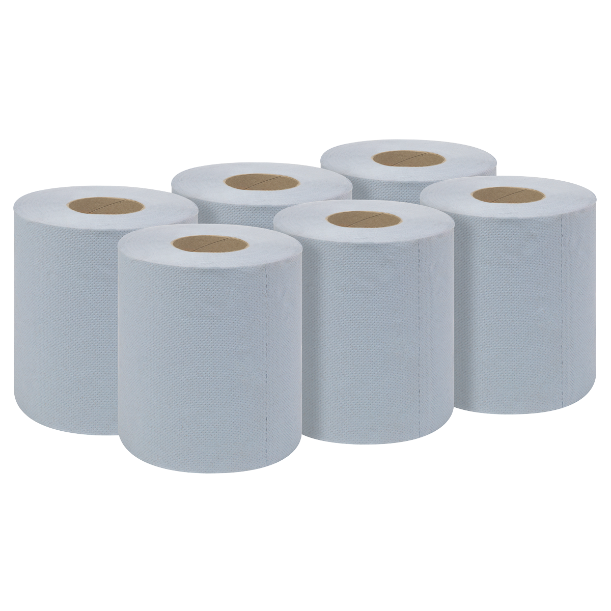 Sealey BLU60 2-Ply Embossed Blue Paper Roll 60m - Pack of 6