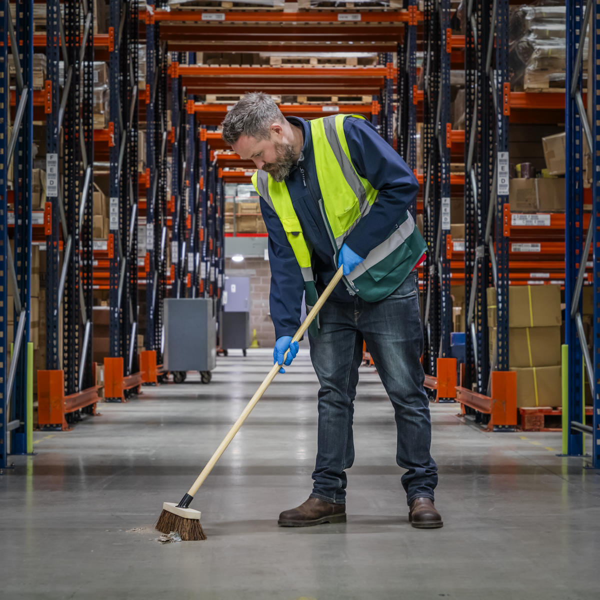 Sealey BM12H Stiff/Hard Bristle Broom 12"(300mm)