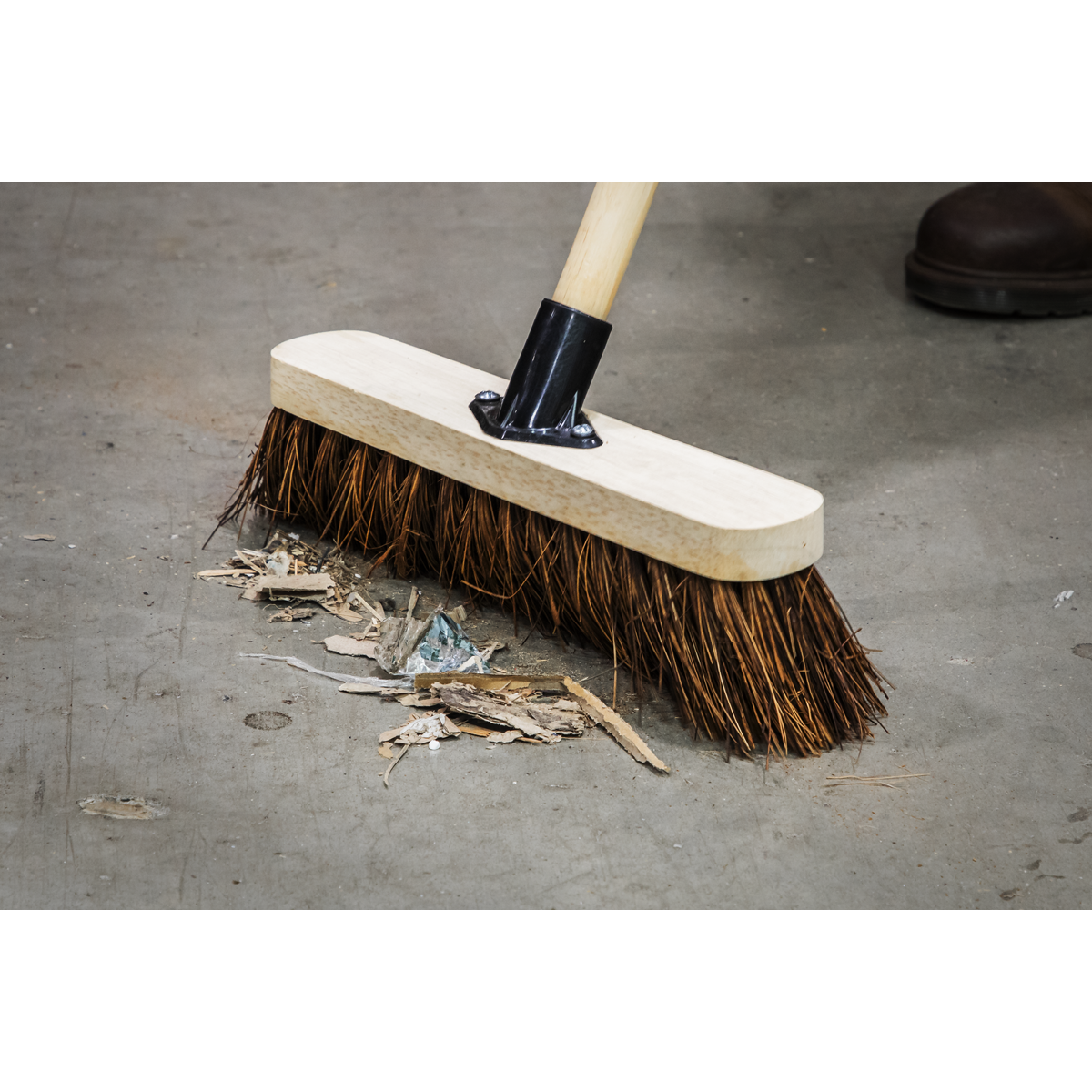 Sealey BM12H Stiff/Hard Bristle Broom 12"(300mm)