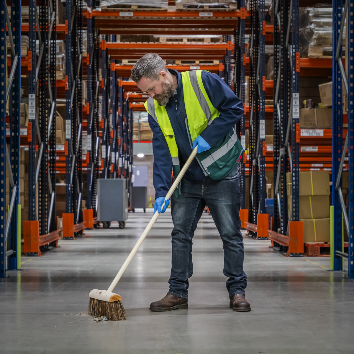 Sealey BM13HX Stiff/Hard Bristle Broom 13"(325mm)