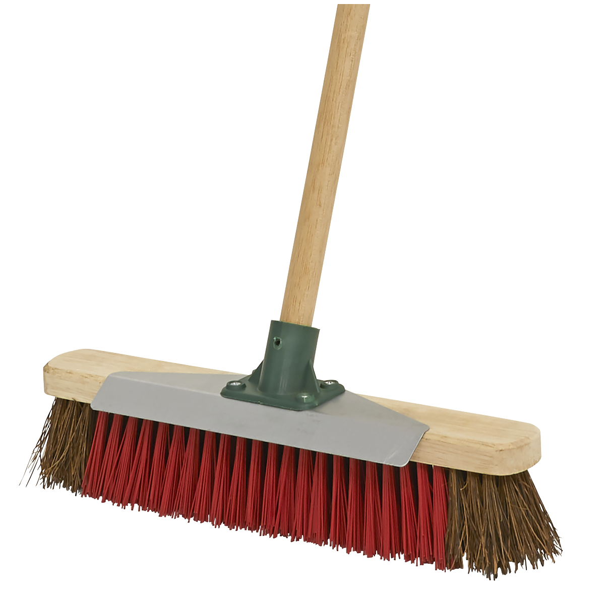 Sealey BM16SC Heavy-Duty Stiff/Hard Bristle Broom with Scraper 16"(405mm)
