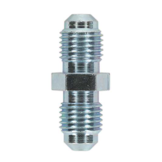 Sealey BN3824MC Brake Tube Connector Male to Male 3/8"UNF x 24tpi - Pack of 10