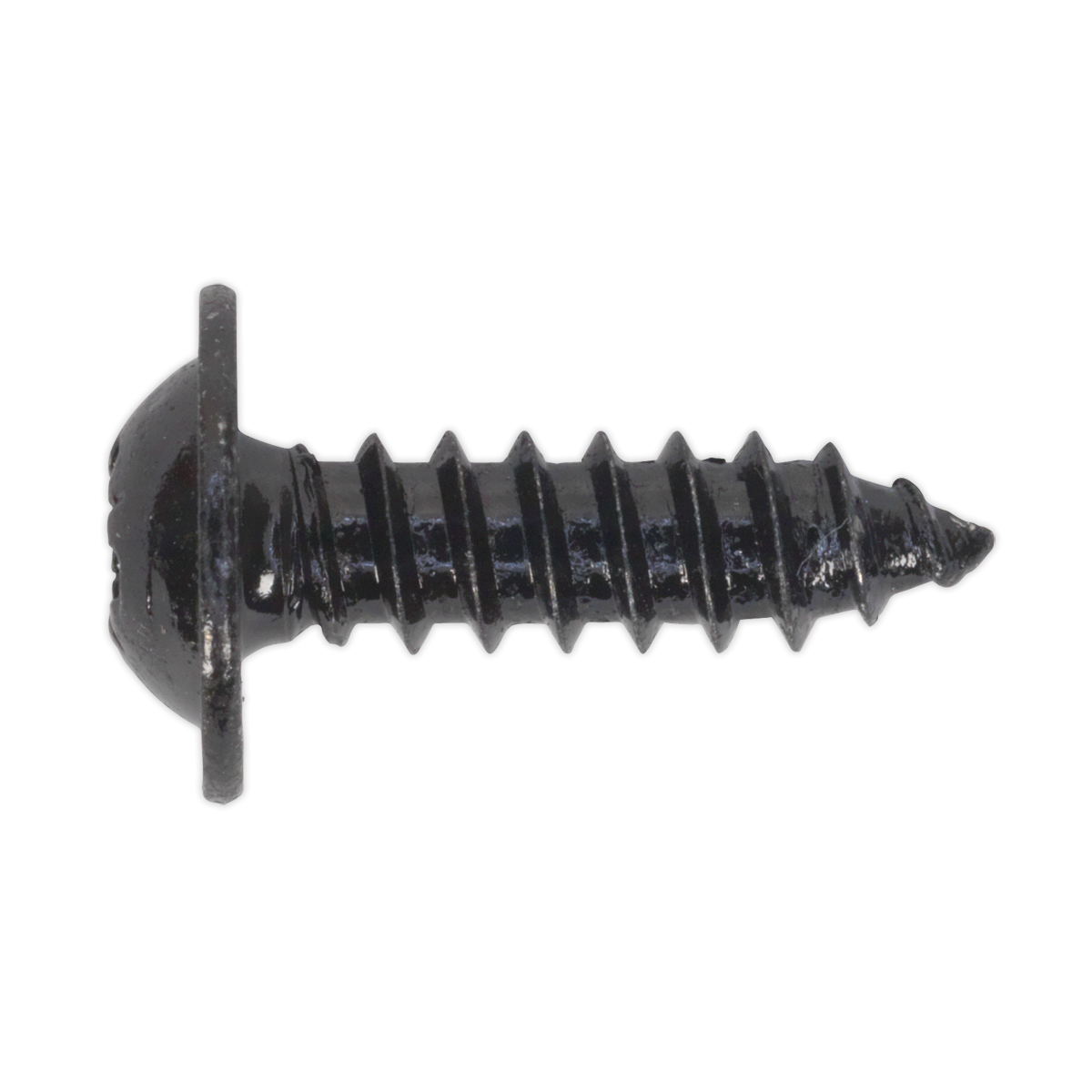 Sealey BST4816 Self-Tapping Pozi Flanged Head Screw 4.8 x 16mm, Black - Pack of 100