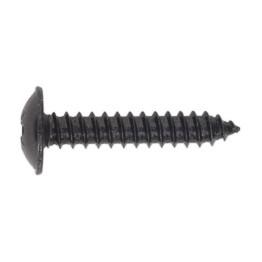 Sealey BST4825 Self-Tapping Pozi Flanged Head Screw 4.8 x 25mm, Black - Pack of 100