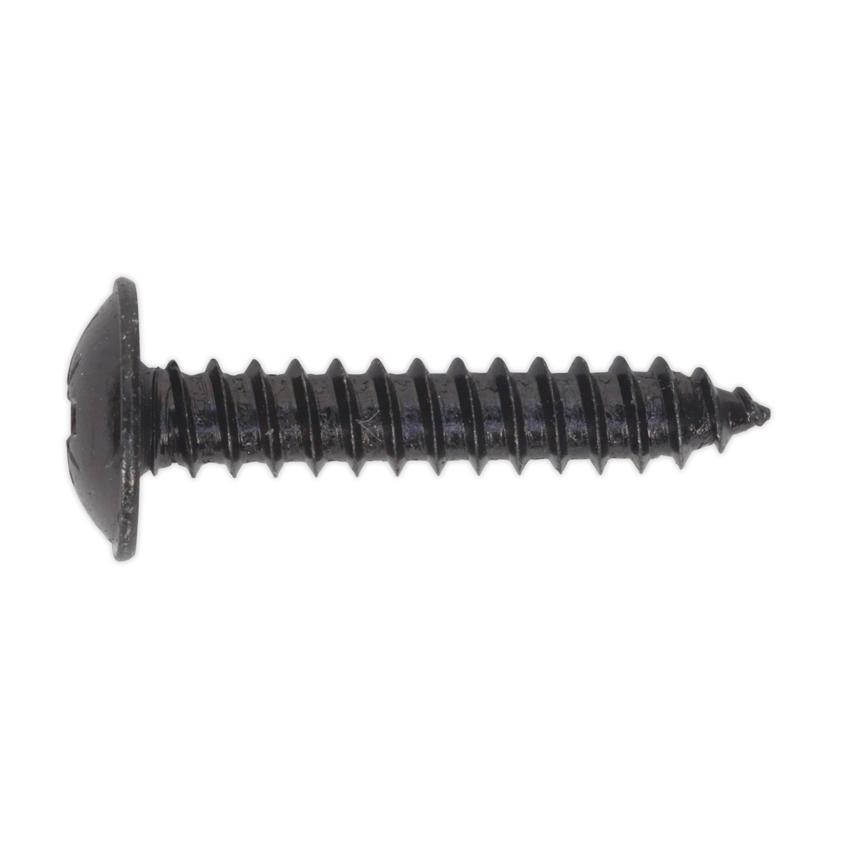 Sealey BST4825 Self-Tapping Pozi Flanged Head Screw 4.8 x 25mm, Black - Pack of 100