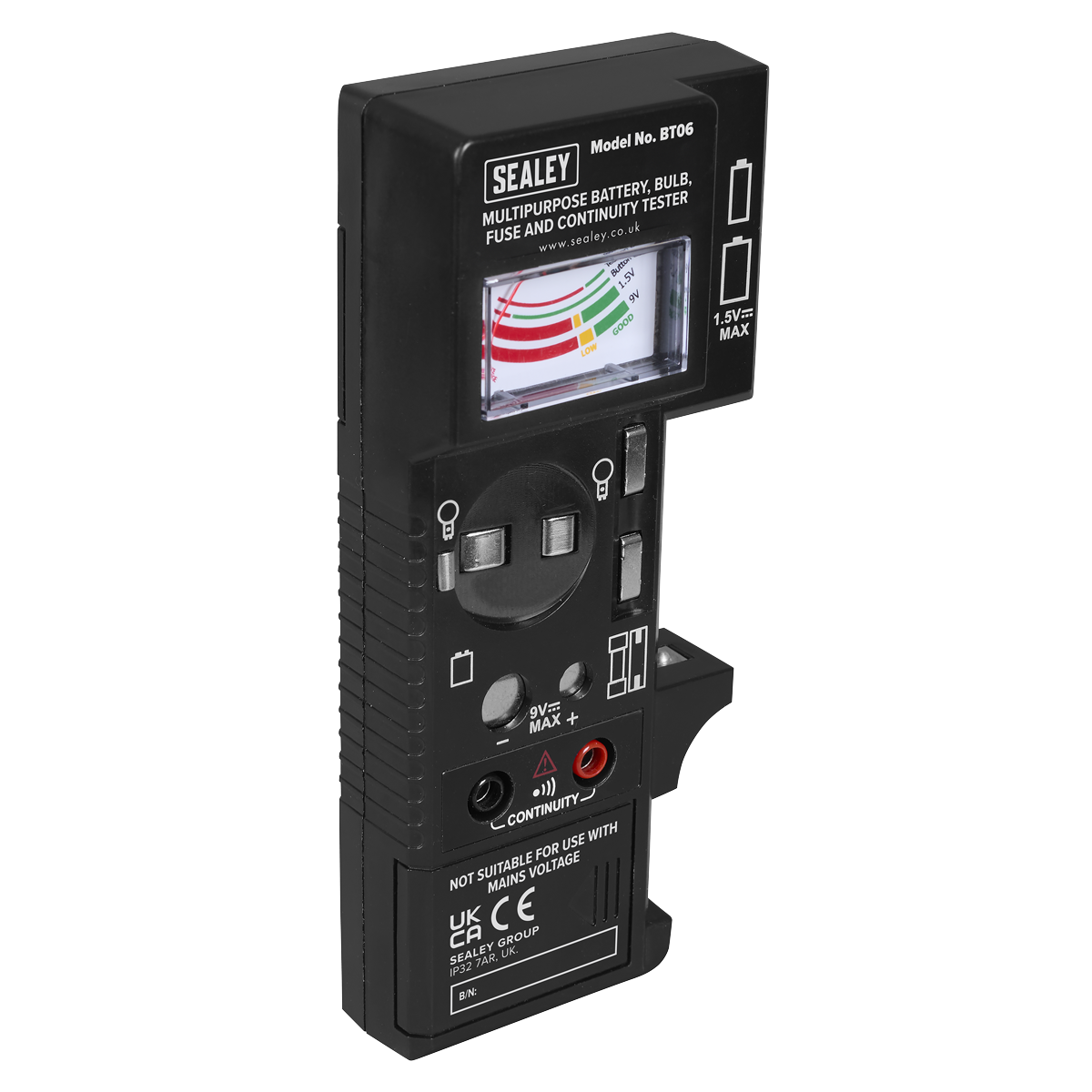 Sealey BT06 Multipurpose Battery, Bulb, Fuse & Continuity Tester