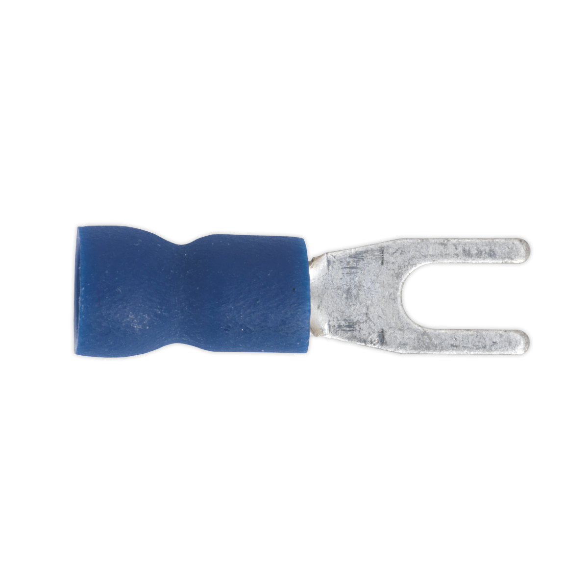 Sealey BT13 Easy-Entry Fork Terminal 3.7mm (4BA), Blue - Pack of 100