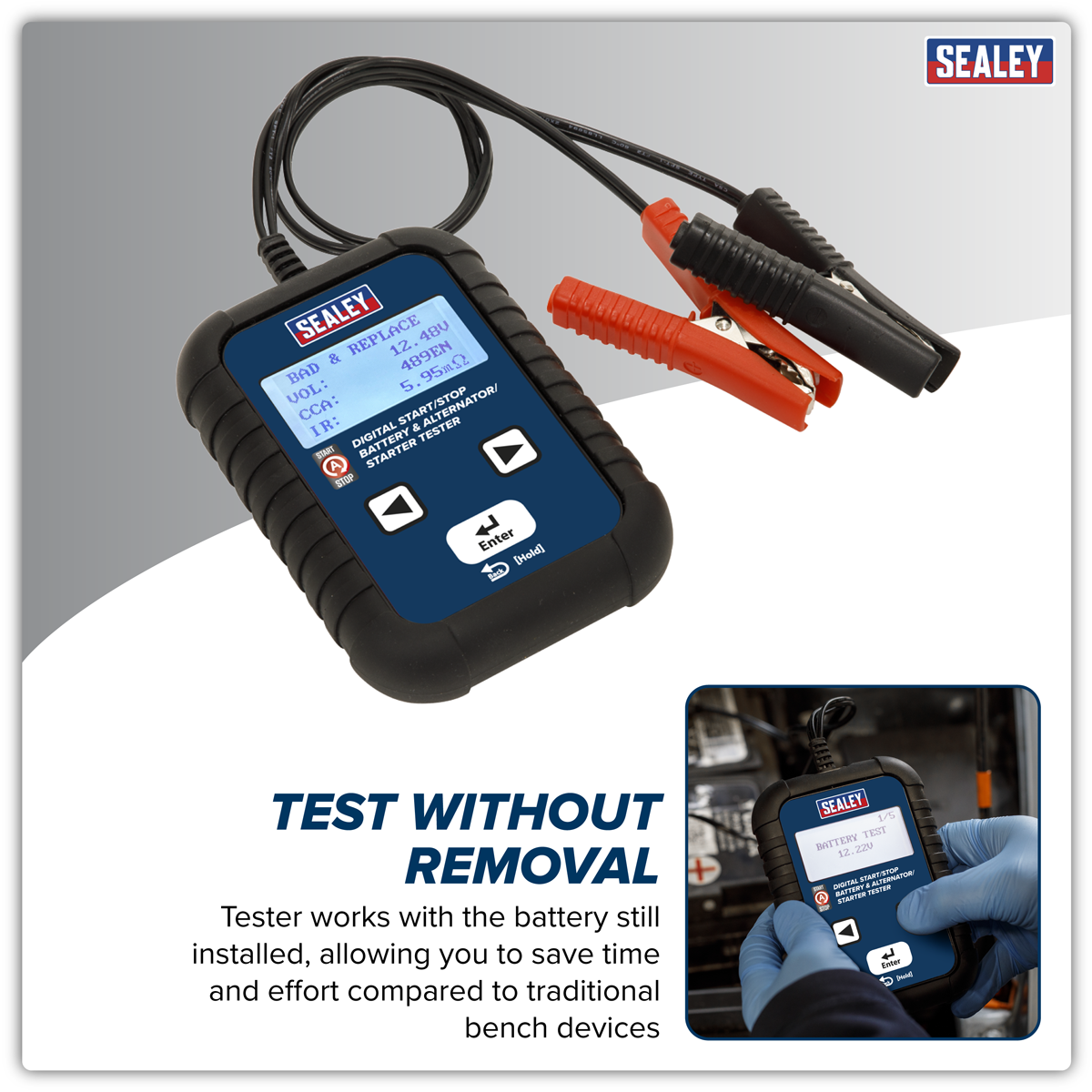 Sealey BT2011 Digital Start/Stop Battery & Alternator/Starter Tester 12/24V