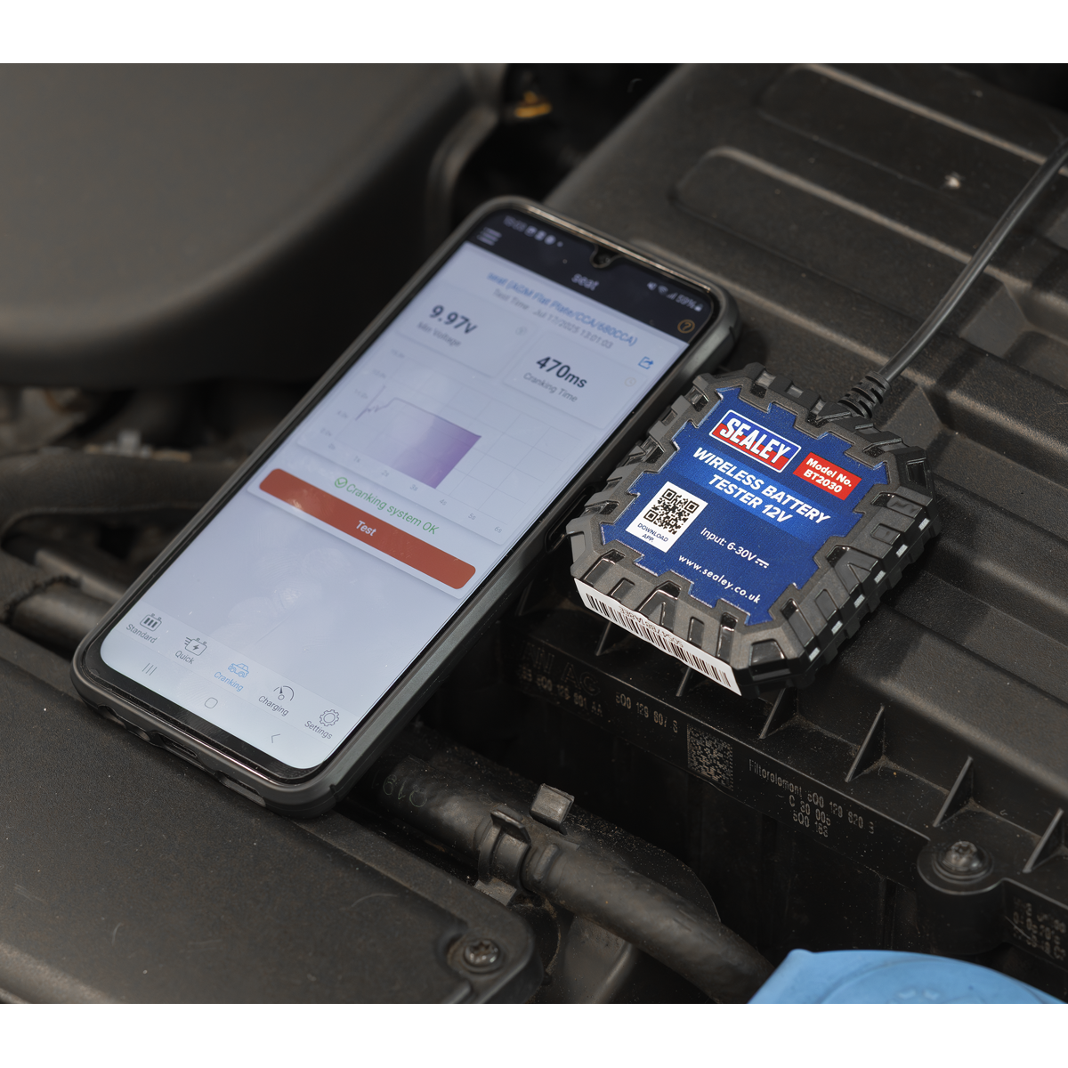 Sealey BT2030 Wireless Battery Tester 12V